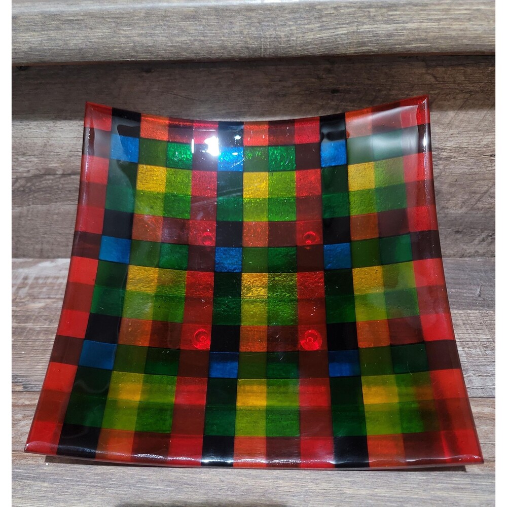 Hand Made Curved Glass Dish